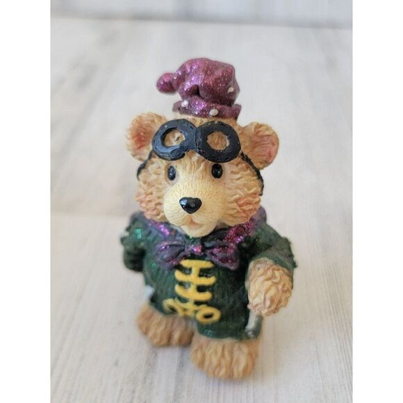 Teddy bear Halloween figure skeleton costume glitter home decor - Picture 1 of 6